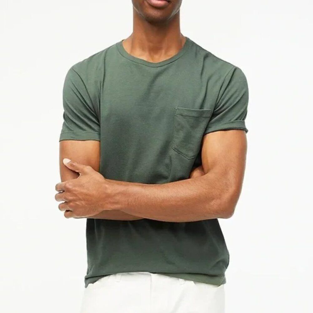 J. crew Factory 53362 Cotton Washed Jersey Tee For Men NWT - flaw size m